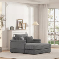 Latitude Run® Corduroy single sofa With a back pillow