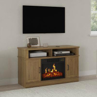Red Barrel Studio 44.5" Fireplace Media Console with Remote (Woodgrain Brown)