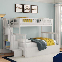 Viv + Rae Nala Kids Staircase Bunk Bed with Trundle Bed