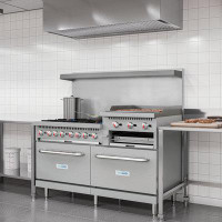 KoolMore 60 in. Commercial LP Range with 24 in. Griddle and Broiler in Stainless-Steel (KM-CRGB60-LP)