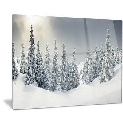 Design Art 'Winter Landscape' - Unframed Photograph Print on Metal
