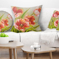 Made in Canada - East Urban Home Floral Vintage Tulips Pillow