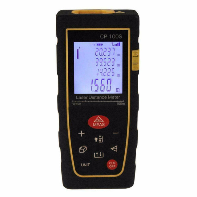 PRECISION MEASUREMENTS MADE SIMPLE NEW PROFESSIONAL 100M/328ft DIGITAL LCD LASER DISTANCE METER RANGE FINDER MEASURE in Hand Tools in Edmonton Area - Image 3