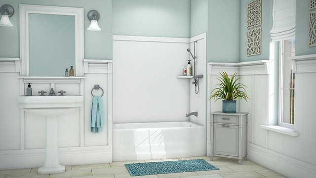 White Shower Wall Surround 5mm - 6 Kit Sizes available ( 35 Colors and Styles Available ) **Includes Delivery in Plumbing, Sinks, Toilets & Showers - Image 4