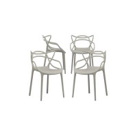 Ivy Bronx Flung Dining Chair, Grey (Set of 4)