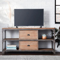 17 Stories Aasmin Tv Stand In Weathered Antique Silver