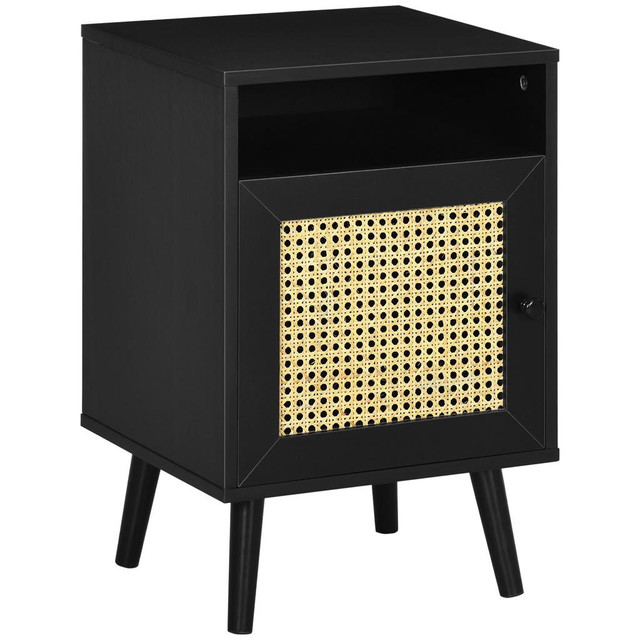 Bedside Table 15.4"x13.8"x23.6" Black in Beds & Mattresses - Image 2