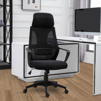 office chair 25.5"W x 21.75"D x 45.75"-49.5"H Black