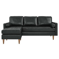 ESTETICA FURNITURE 78" Linen Square Arm Sofa Chaise