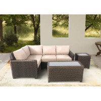 Latitude Run® Darshay Outdoor Sectional Set with Cushions