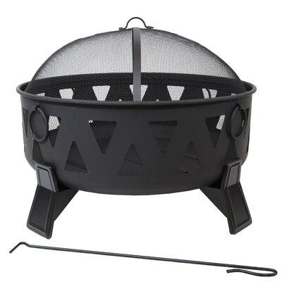 17 Stories 24" H x 34" W Steel Wood Buring Outdoor Fire Pit with Lid in BBQs & Outdoor Cooking