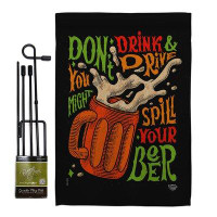 Ornament Collection Don't Drink Beer Garden Flag Set Beverages 13 X18.5 Inches Double-Sided Decorative House Decoration