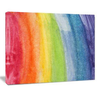Design Art Flowing Rainbow Colours Abstract Graphic Art on Wrapped Canvas