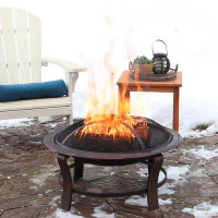 Arlmont & Co. Jaramillo Elevated Steel Wood Burning Fire Pit