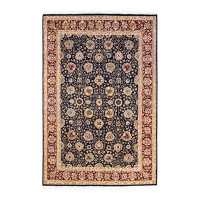 The Twillery Co. Hayner One-of-a-Kind Hand-Knotted New Age 5'7" x 8'5" Wool Area Rug in Brown/Black/Ivory