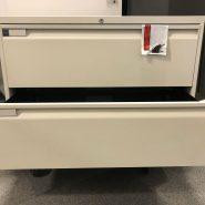 Teknion 2 Drawer Lateral Filing Cabinet – White – Full Pull Handles – 36W in Desks in Ottawa - Image 2