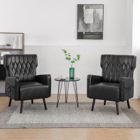 Wade Logan Ivo Upholstered Accent Chair (Set of 2)