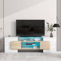 Ivy Bronx TV Stand, Entertainment Centers-23.8" H x 78.7" W x 11" D