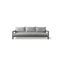 Andrew Martin Harlyn 95'' Wide Outdoor Patio Sofa with Cushions
