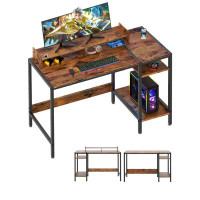 17 Stories 39” Gaming Desk, Home Office Desk with Storage