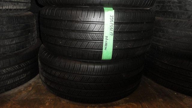 235 55 17 2 Michelin Energy Saver Used A/S Tires With 70% Tread Left in Tires & Rims in Toronto (GTA)