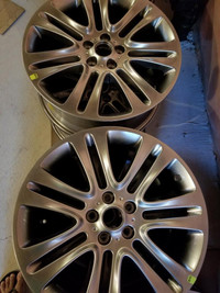 BRAND NEW NEVER MOUNTED LINCOLN MKZ FACTORY OEM  18 INCH ALLOY WHEEL SET OF FOUR.  NO SENSORS. NO CENTER CAPS
