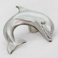Sea Life Cabinet Knobs 2 1/2" Dolphin Right Facing Medium Knob