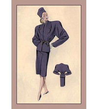 Buyenlarge Smart Suit with Chalk Stripe Vintage Advertisement