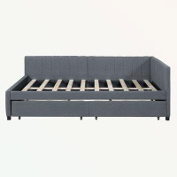 Red Barrel Studio Full Size Upholstered Daybed with 2 Storage Drawers