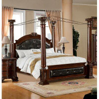 Lark Manor Anaira Tufted Low Profile Canopy Bed