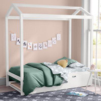 Mack & Milo™ Adama Twin Solid Wood Canopy Bed with Trundle by Mack & Milo™
