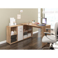 Latitude Run® Neidig L-Shape Executive Desk with Hutch