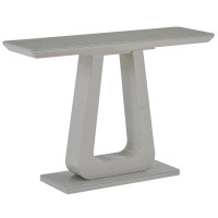 Latitude Run® Contemporary MDF & Glass Console Table - Warm Grey