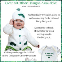 Personalized Knitted Baby Sweaters, Baby Sweaters, Baby Clothes, Baby Bodysuits, Handmade, Baby, baby sweater and hat