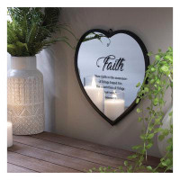 Trinx Heart Mirror Faith Heb. 11:1 Lrg Black