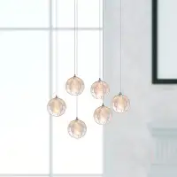 Orren Ellis Riverdale 6-Light Cluster Globe Pendant