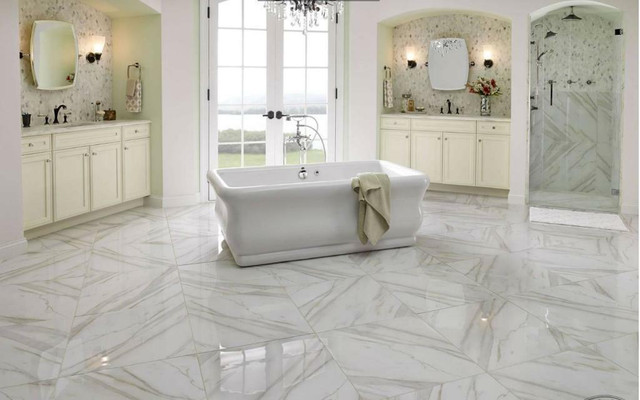 ****  Polished Porcelain and Ceramic Tile styles of Marble, Concrete, Travertine, Wood look, at affordable pricing **** in Floors & Walls in Toronto (GTA) - Image 3