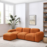 Latitude Run® L-Shape Modular Sectional Sofa,DIY Combination,Teddy Fabric