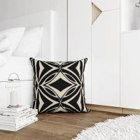 ULLI HOME Mina Abstract Tribal Indoor/Outdoor Square Pillow