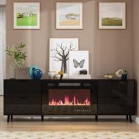 Latitude Run® TV Stand for TVs up to 78" with Fireplace Included