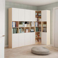STAR BANNER Children's Student Bookcase Bookcase Storage Cabinet Storage Cabinet Floor Simple Wall With Door