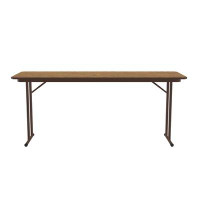 Correll, Inc. 72" L Fixed Height Off-Set Leg Seminar Particle Board Core High Pressure Training Table with Leg Glides