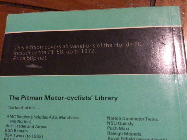 1958-1972 Honda 50 Service Manual Pitman Care in Motorcycle Parts & Accessories in British Columbia - Image 3