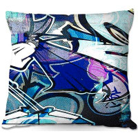 Ebern Designs Renshaw Couch Graffiti 13 Square Pillow Cover and Insert