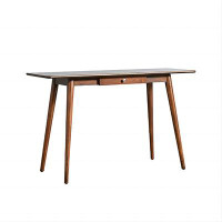 Recon Furniture 47.24" Walnut-colour Rectangular Solid Wood Desk,1-drawer