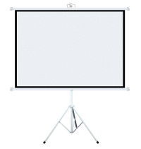 100’’Tripod Projection Screen 16:9 Square Projector Stand Home Office 032270