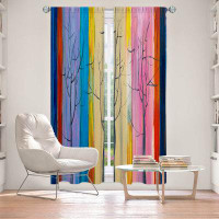East Urban Home Lined Window Curtains 2-panel Set for Window by Lam Fuk Tim - Colourful Trees I