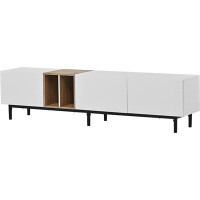 Latitude Run® Modern TV Stand For 80'' TV With 3 Doors, Media Console Table, Entertainment Centre With Large Storage Cab