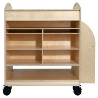 Wood Designs Maker's Double Sided 2 Compartment Teaching Cart with Casters