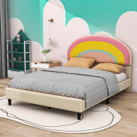 Isabelle & Max™ Keeley PU Upholstered Platform Bed with Adjustable Headboard and Light